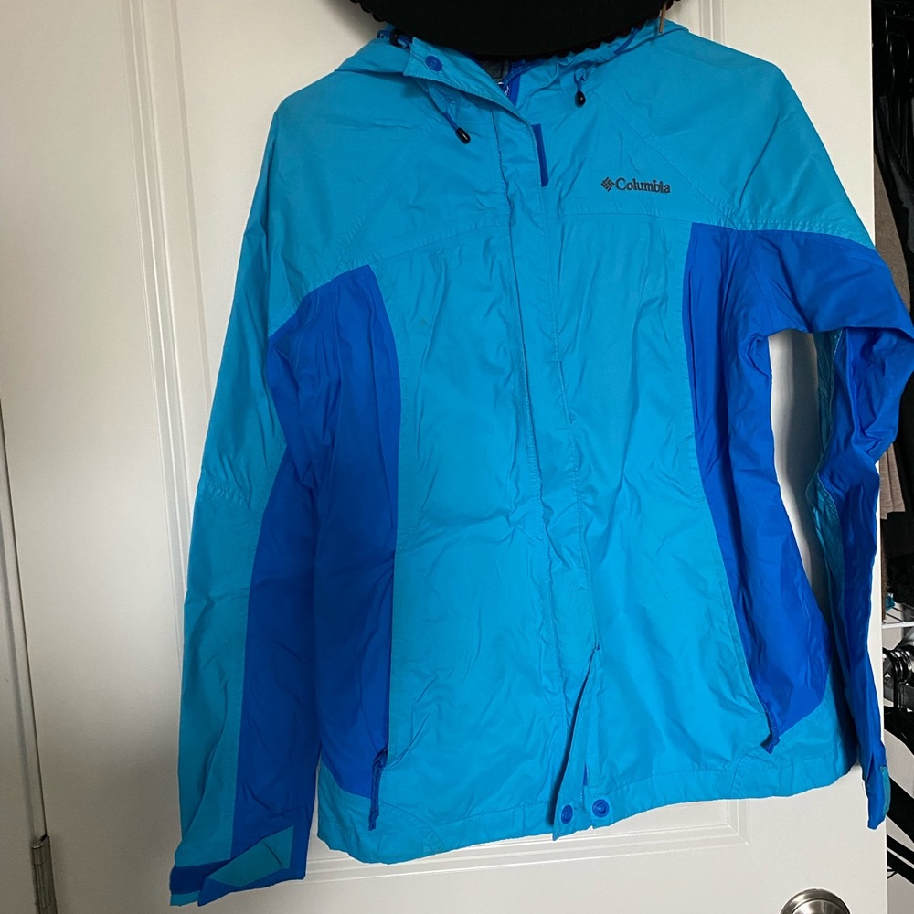 Blue Columbia Rain Jacket
